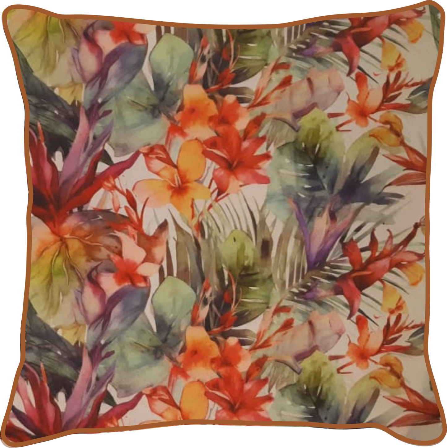 Orange Strelitzia Scatter Cushion