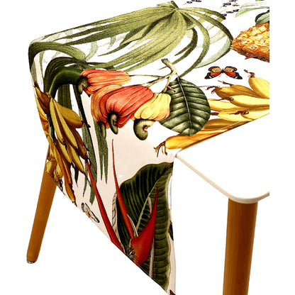 100% Cotton Tropicana Black Table Runner