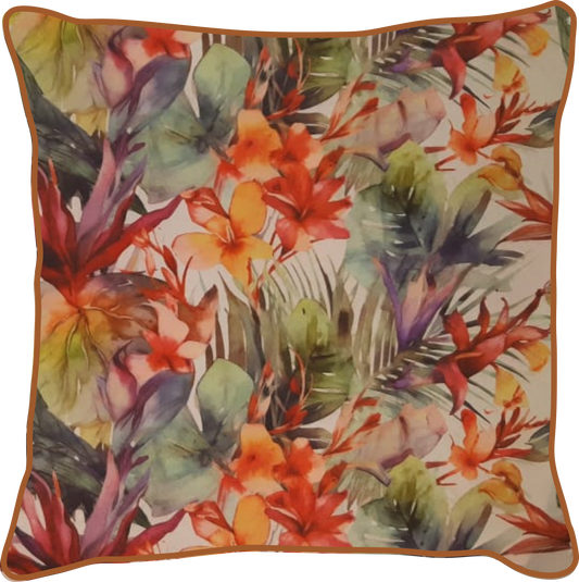 Orange Strelitzia Scatter Cushion